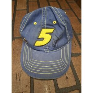 Chase Authentics NASCAR #5 Mark Martin Hendrick Motorsports Hat Cap Blue Signed